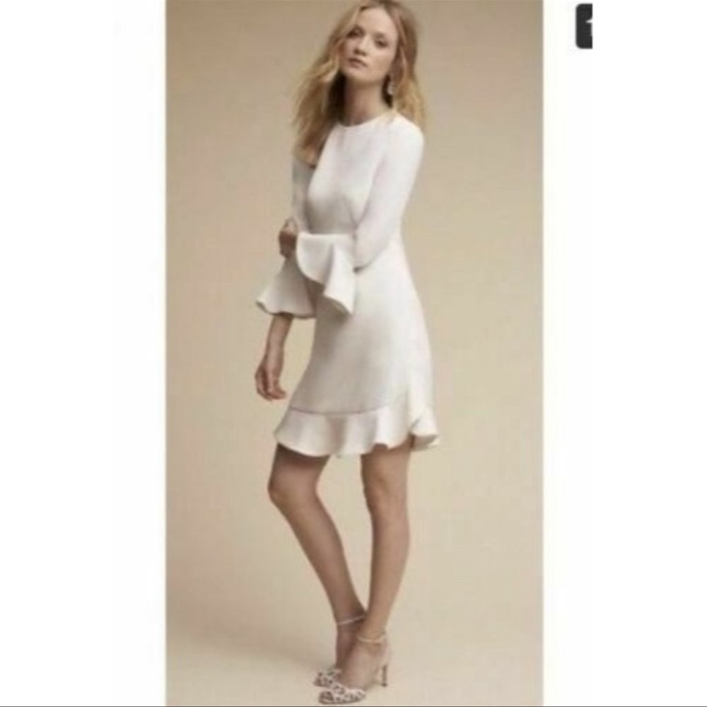Jill Stuart White Ruffle Dress